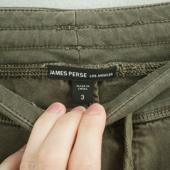 James Perse Womens Pants Casual Straight Leg Pull On Green Cotton Size 3 - Picture 7 of 7